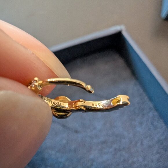 **Brand New** Maria Tash Lapis Single Short Spike Diamond Eternity Hoop Earring - Picture 2 of 7